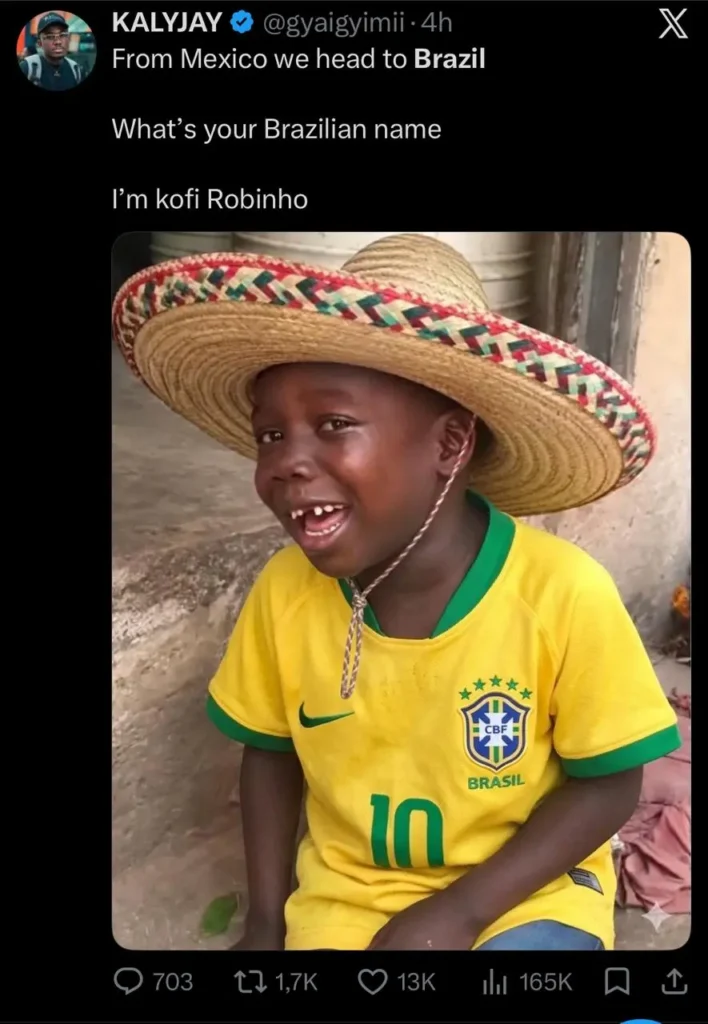 African laughing Morocco ahead of the match with Brazil