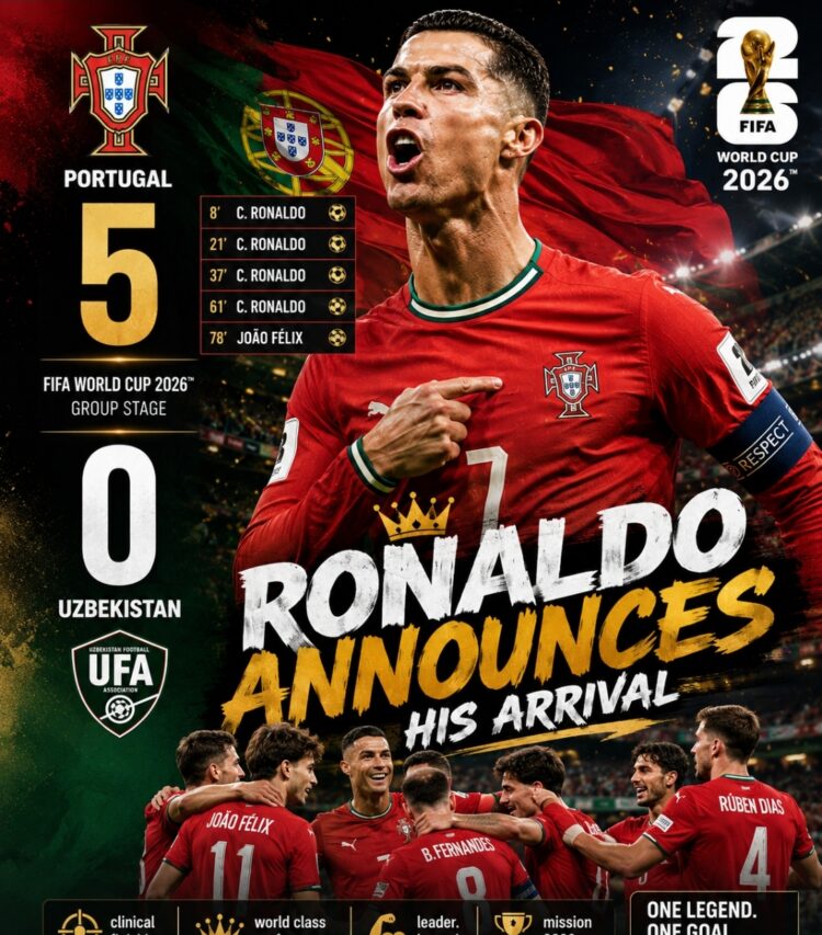 Portugal 5-0 Uzbekistan: Ronaldo Announces His Arrival