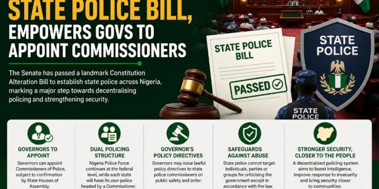 Senate passes state police bill, empowers govs to appoint commissioners