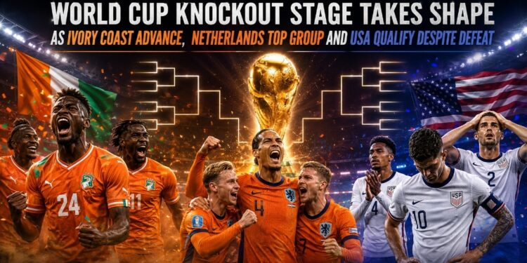 World Cup Knockout Stage Takes Shape as Ivory Coast Advance, Netherlands Top Group and USA Qualify Despite Defeat