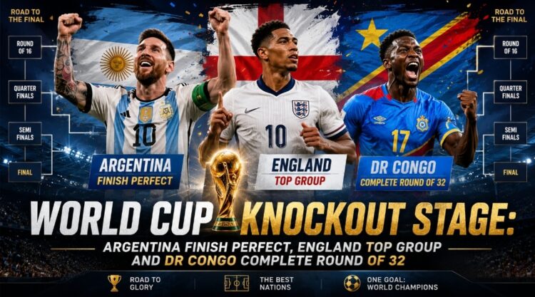 World Cup Knockout Stage: Argentina Finish Perfect, England Top Group and DR Congo Complete Round of 32