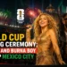 Shakira and Burna Boy at the iconic Estadio Azteca in Mexico world cup 2026