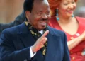 image of president Biya and wife