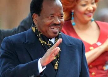 image of president Biya and wife