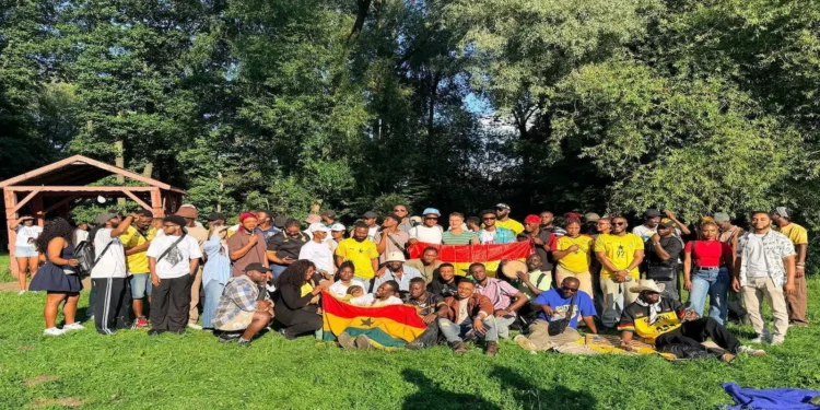 Ghanaian community group photo in Moscow