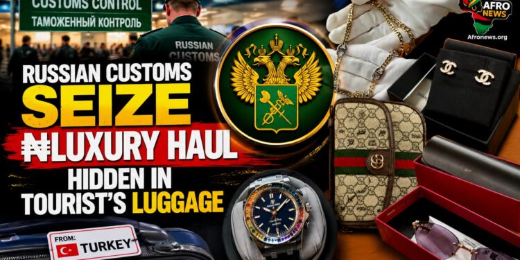 Russian Customs Seize ₦Luxury Haul Hidden in Tourist’s Luggage