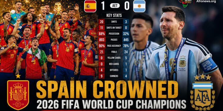 Spain Crowned 2026 FIFA World Cup Champions After Extra-Time Victory Over Argentina