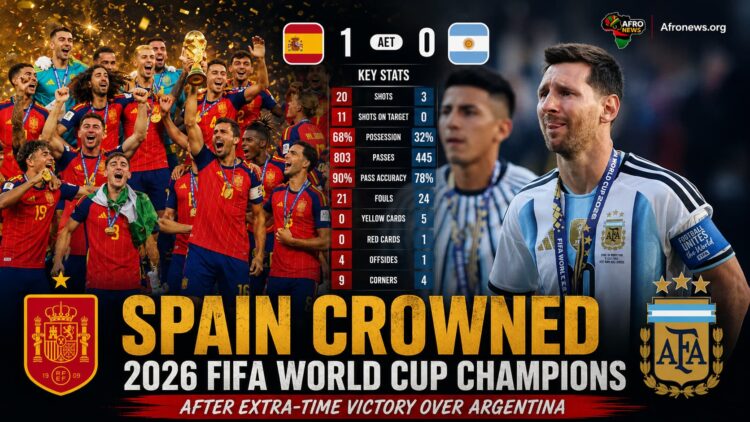 Spain Crowned 2026 FIFA World Cup Champions After Extra-Time Victory Over Argentina