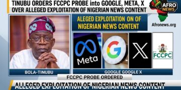 Tinubu Orders FCCPC Probe into Google, Meta, X Over Alleged Exploitation of Nigerian News Content
