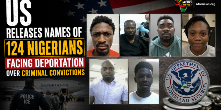 US Unveils Names, Photos of 124 Nigerians on ICE Deportation List Amid Trump’s Immigration Crackdown