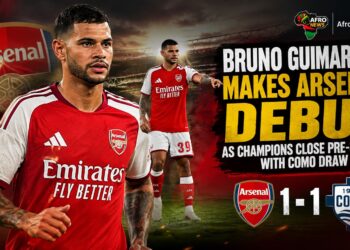Bruno  Guimarães  Makes  Arsenal  Debut  as Champions  Close  Pre-Season  with  Como Draw