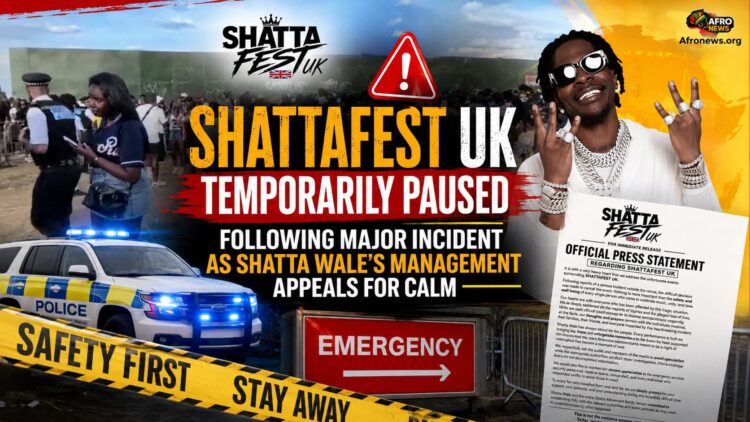 ShattaFest UK Temporarily Paused Following Major Incident as Shatta Wale’s Management Appeals for Calm
