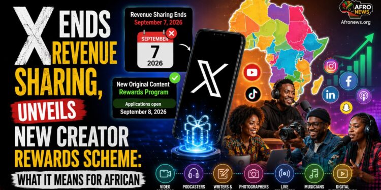 X Ends Revenue Sharing, Unveils New Creator Rewards Scheme: What It Means for African Content Creators